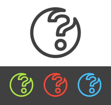 vektör soru işareti simgesi simgesi