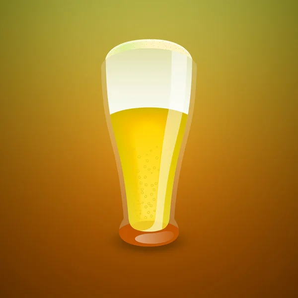 Vaso de cerveza ligera — Vector de stock
