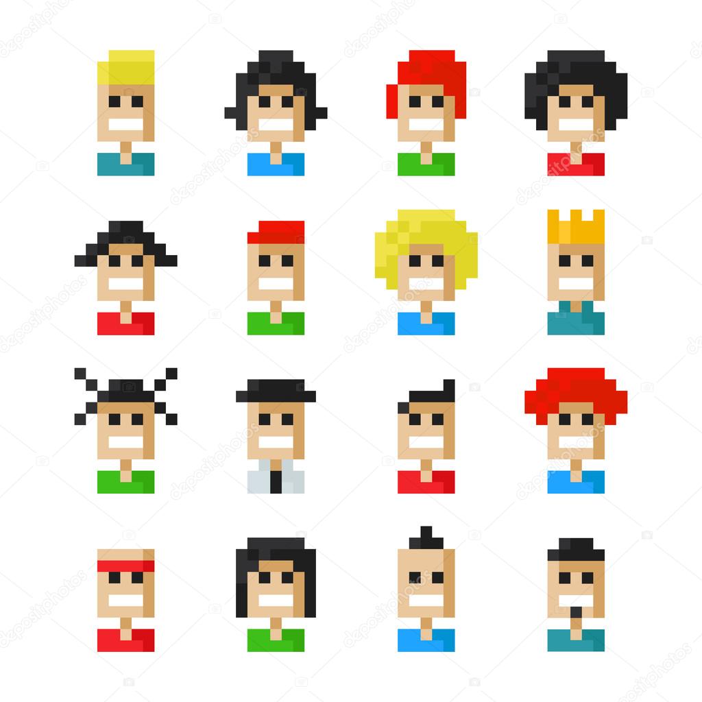 Pixel avatar icons
