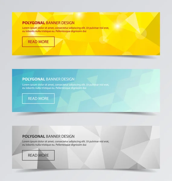 Bandeiras poligonais para design de fundo moderno de negócios —  Vetores de Stock
