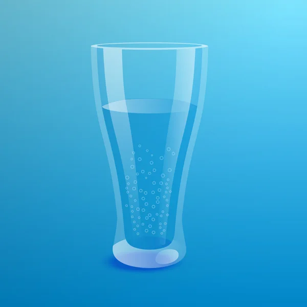 Vidro de água mineral — Vetor de Stock