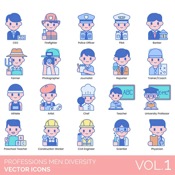 Meslek Farklılığı Simgeleri: Muhasebeci, Aktör, Hava Trafik Kontrolörü, Hayvan Eğitmeni, Mimar, Sanatçı, Yardımcı, Astronot, Astronom, Sporcu, Baker, Banker, Otobüs Şoförü, İş Dünyası 