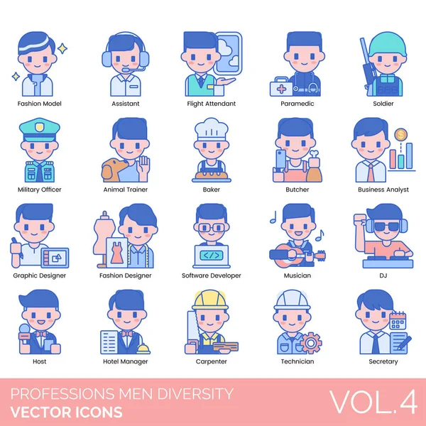 Meslek Farklılığı Simgeleri: Muhasebeci, Aktör, Hava Trafik Kontrolörü, Hayvan Eğitmeni, Mimar, Sanatçı, Yardımcı, Astronot, Astronom, Sporcu, Baker, Banker, Otobüs Şoförü, İş Dünyası 