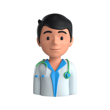 Saydam arkaplanda izole edilmiş web kullanımı için Doktor Male 3d biçim illüstrasyonu