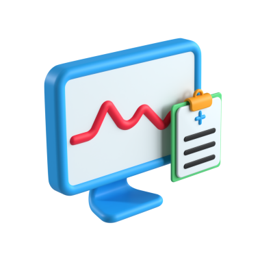 Saydam arkaplanda izole edilmiş web kullanımı için Tıbbi Grafik 3d biçim çizelgesi