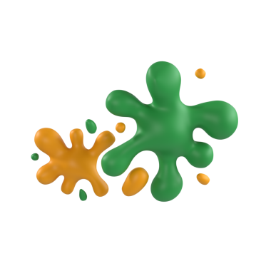 Splatter 3d karikatür çizimi şeffaf arkaplanda izole edildi