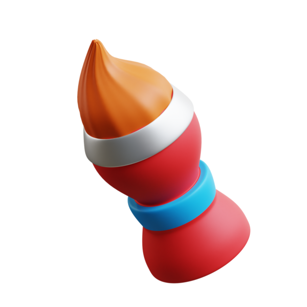 Tıraş Fırçası 3d karikatür çizimi şeffaf arkaplanda izole edildi