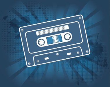 Dinamik arka plan üzerinde soyut müzik ses kaseti