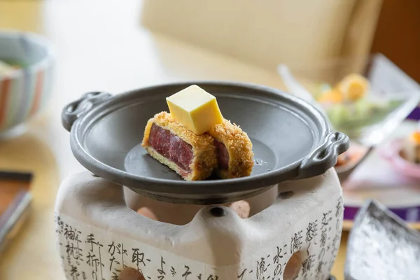 Makró Feles Japán Étel Éttermi Asztalon — Stock Fotó
