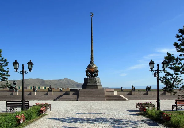 Der Obelisk Zentrum Asiens Ist Eines Der Symbole Der Republik — Stockfoto