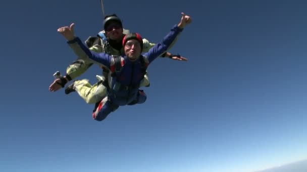  Saut en tandem avec instructeur et élève .