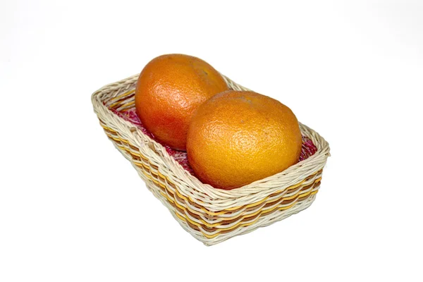 Zdrowy grejpfrutów w koszyku — Zdjęcie stockowe