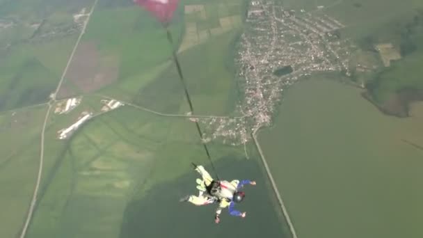  Saut en tandem avec instructeur et élève .