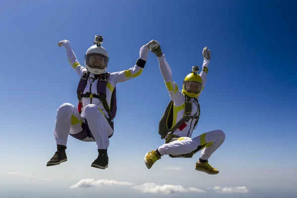 Parachutisten in vrije stijl. — Stockfoto