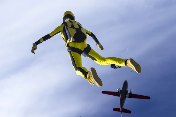 Skydiving fotoğraf. Stok Resim