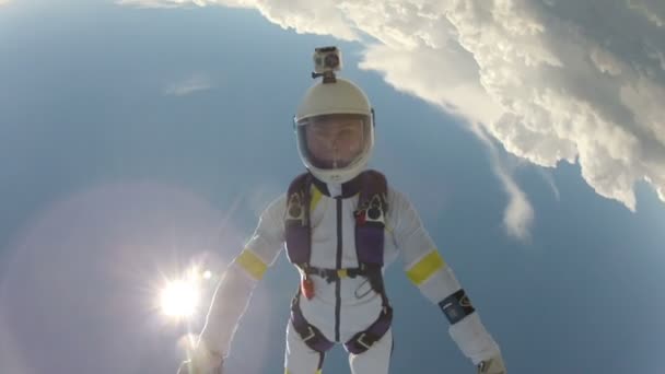 Skydivers em queda livre — Vídeo de Stock