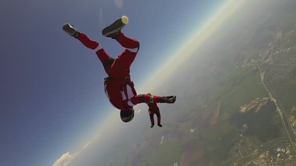 Skydiving vídeo extremo . — Vídeo de Stock