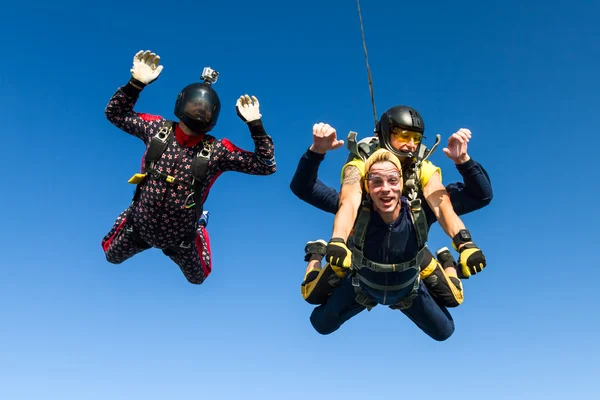 Volar salto en tándem — Foto de Stock