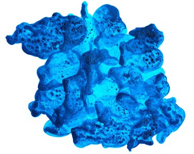 Mavi renkli soyut arkaplan, el çizimi akrilik resim, sıvı mürekkep tekniği