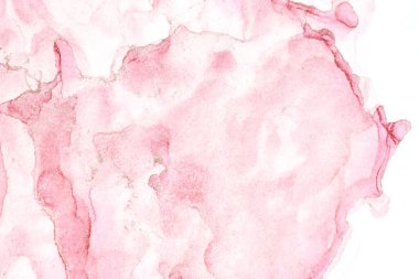 Pembe renkli soyut arkaplan, el yapımı alkol boyası, sıvı mürekkep tekniği.