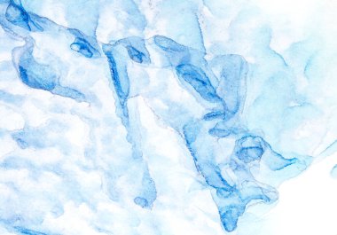 Mavi renkli soyut arkaplan, el yapımı alkol boyası, sıvı mürekkep tekniği.