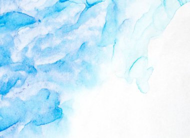 Mavi renkli soyut arkaplan, el yapımı alkol boyası, sıvı mürekkep tekniği.