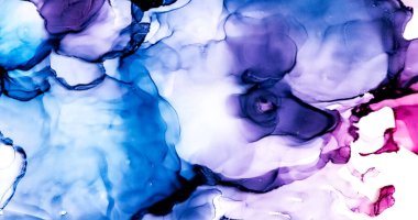 Soyut renk arkaplanı, el yapımı alkol boyası, sıvı mürekkep tekniği.