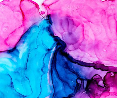 Soyut renk arkaplanı, el yapımı alkol boyası, sıvı mürekkep tekniği.