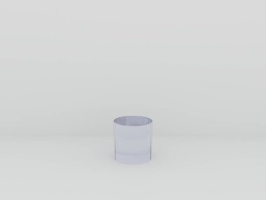 Beyaz renk ve minimalizm tarzında sunum yapmak için podyum sahnesi, kopya alanı ile birlikte 3d görüntüleme, soyut arkaplan tasarımı