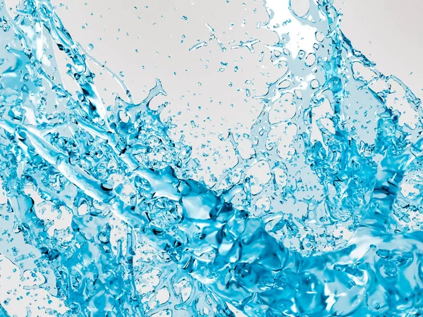 Hermoso Fondo Líquido Abstracto Con Salpicadura Agua Azul Transparente Sobre — Foto de Stock