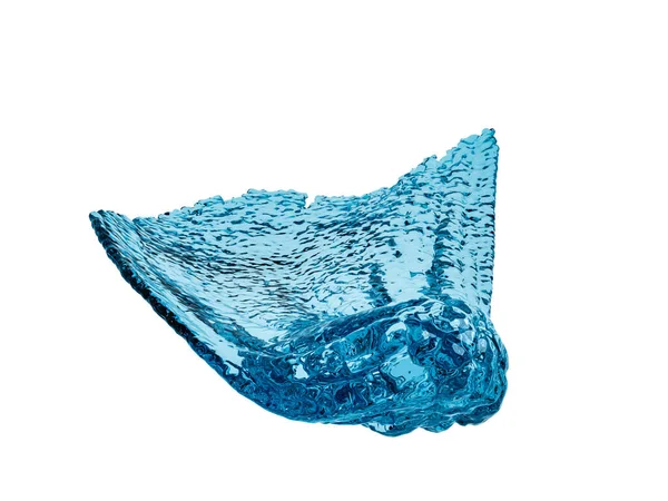 Hermosa Salpicadura Agua Azul Transparente Líquido Abstracto Transparente Sobre Fondo — Foto de Stock