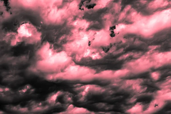 Konstnärlig Bild Himlen Med Moln Rosa Och Vita Färger Abstrakt — Stockfoto