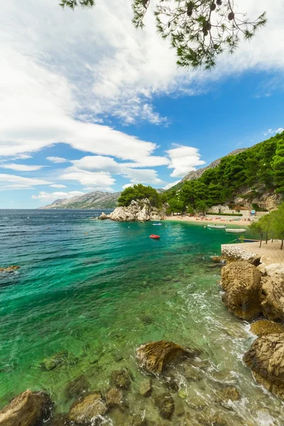 Beautiful blue Mediterranean coast, landscape holiday — Stock Photo, Image