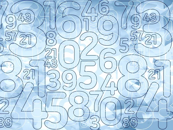 Resumen delicados números azules fondo — Foto de Stock
