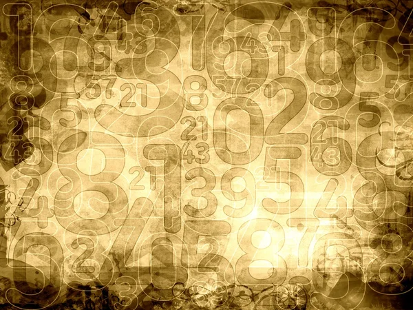 Old numbers sepia texture or background — Stock Photo, Image