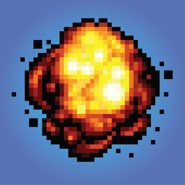 Explosión pixel arte juego estilo ilustración — Archivo Imágenes Vectoriales