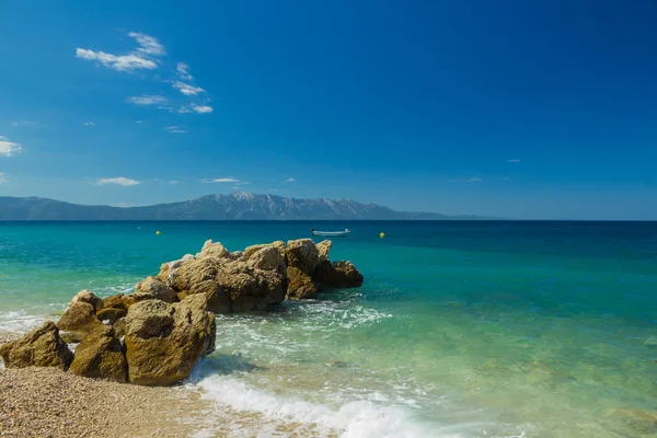 Kroatië Dalmatia, Adriatische Zee achtergrond strand — Stockfoto