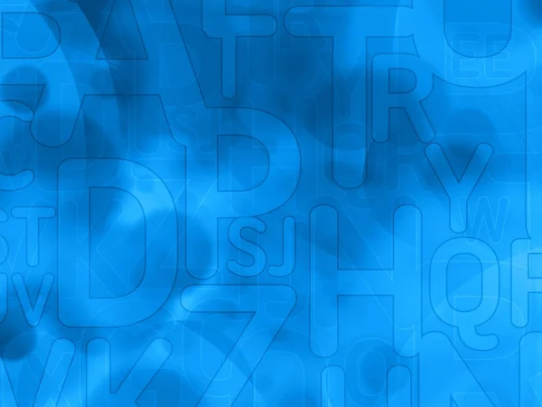 Abstract random dark blue background with letters — Zdjęcie stockowe