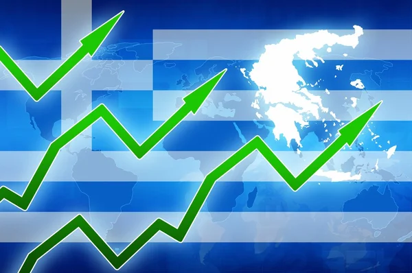 Greece prosperity concept news background illustration — Stok fotoğraf