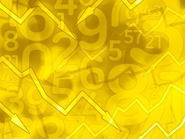 Abstract math yellow arrows background — Stock Photo, Image