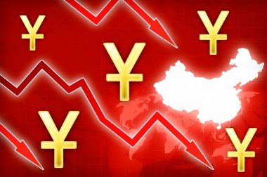 Çin yuan kriz Çin - kavram haber arka plan