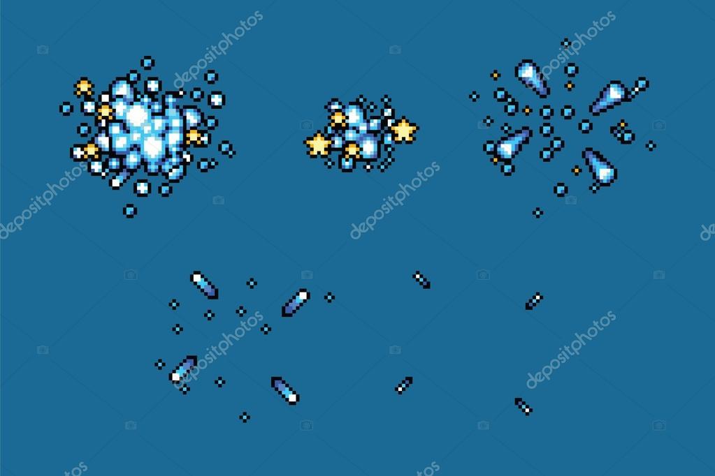 Lua de pixel art e estrelas. ilustração vetorial