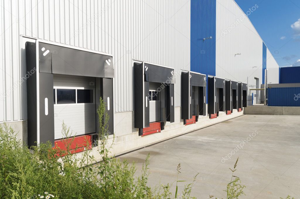 warehouse exterior with loading docks