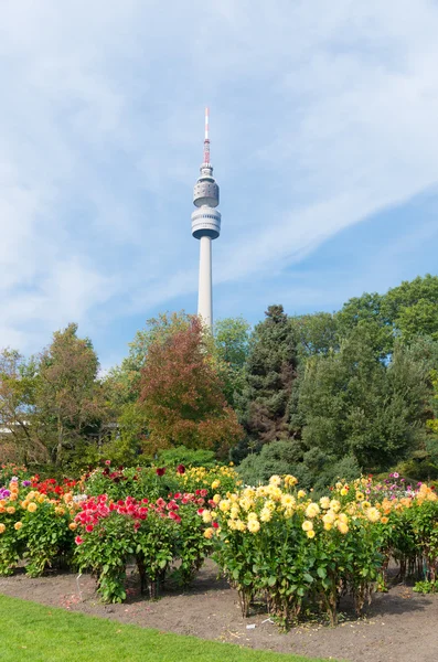 Telekomunikační věž v Dortmundu, Německo — Stock fotografie