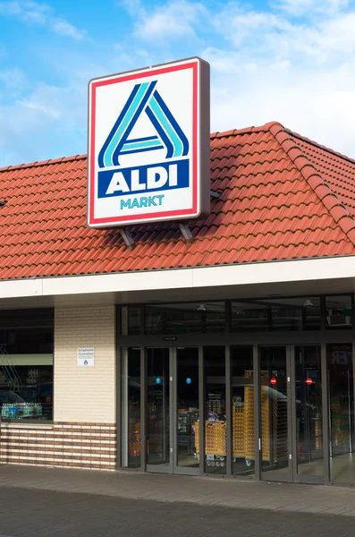 Aldi 超市标志 — 图库照片