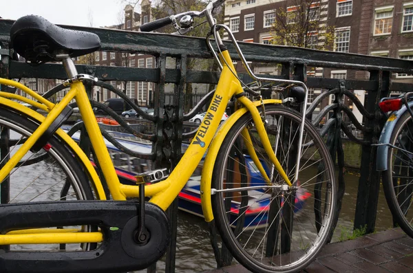 Rental bike in amsterdam — Stock Photo, Image