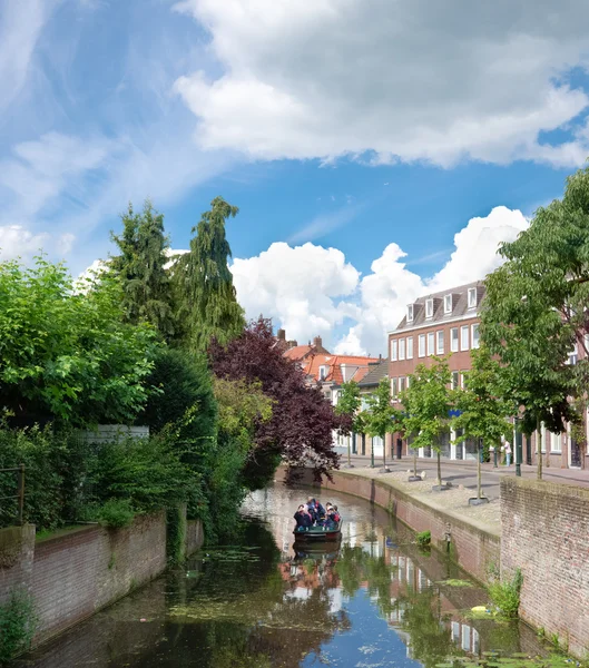 Boat in canal — Stock Photo, Image