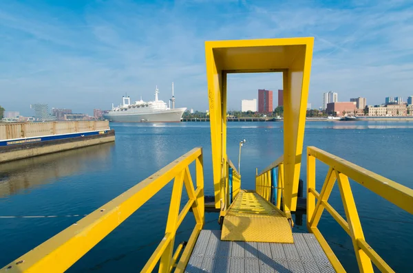 Yellow gangway — Stock Photo, Image