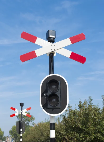 Señal de cruce del ferrocarril —  Fotos de Stock