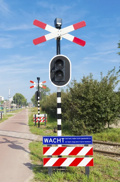 Bahnübergangsschild — Stockfoto